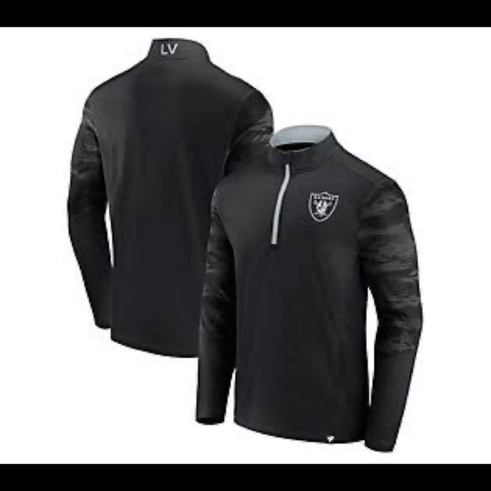 Las Vegas Raiders Quarter Zip Pullover Size Large